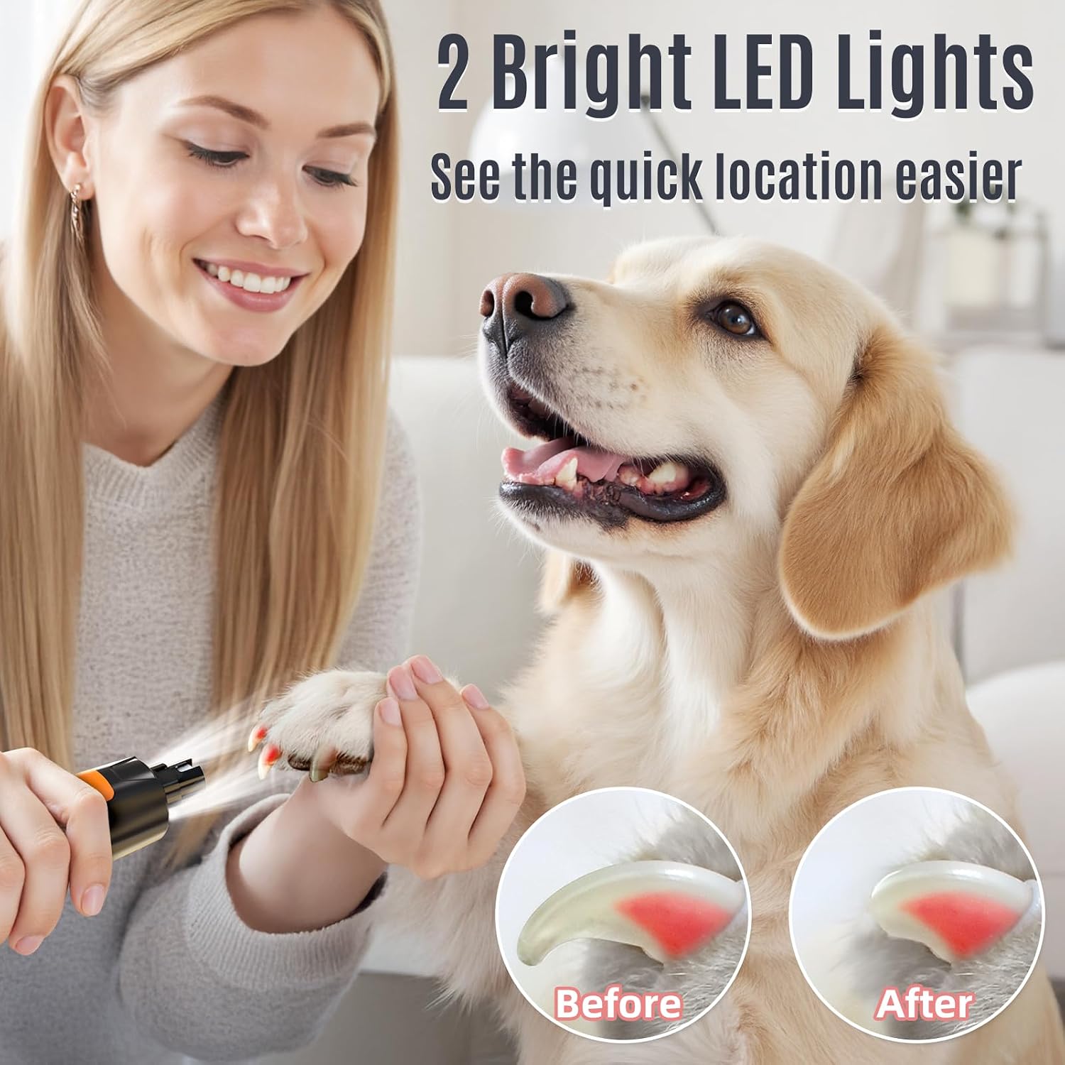 Detalle 2 de Casfuy N75 Smart 6-Speed Dog Nail Grinder