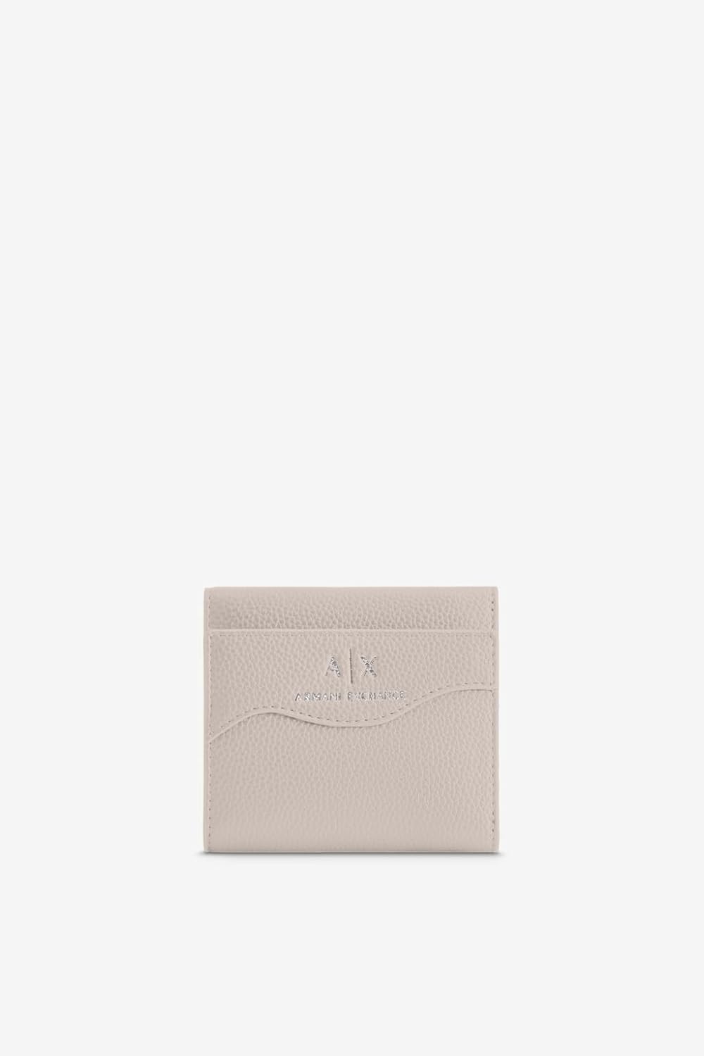 Detalle de Armani Exchange Essential Wave con logo argento: portafoglio bi-fold da donna