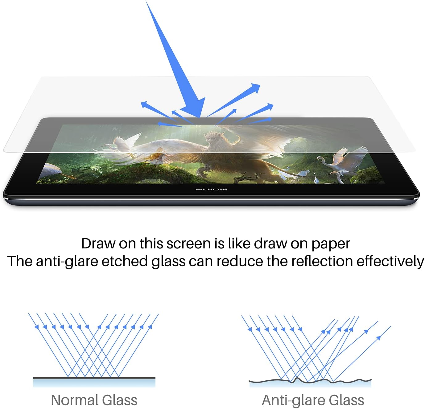 Detalle de HUION Kamvas Pro 16 GT1561 4K Pen Display, 15.6-inch, Anti-Glare