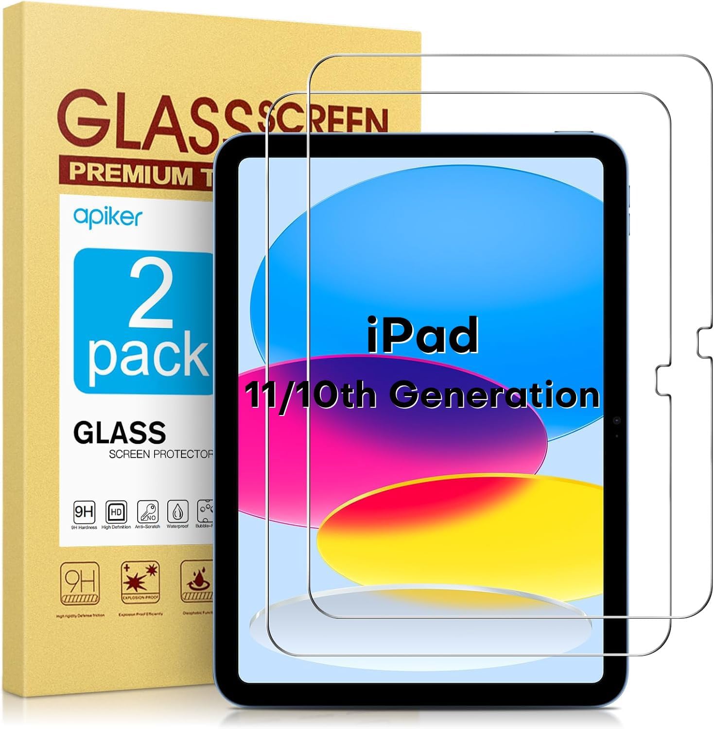 Detalle de apiker Panzer Glas für iPad 11/10 Gen Schutzglas