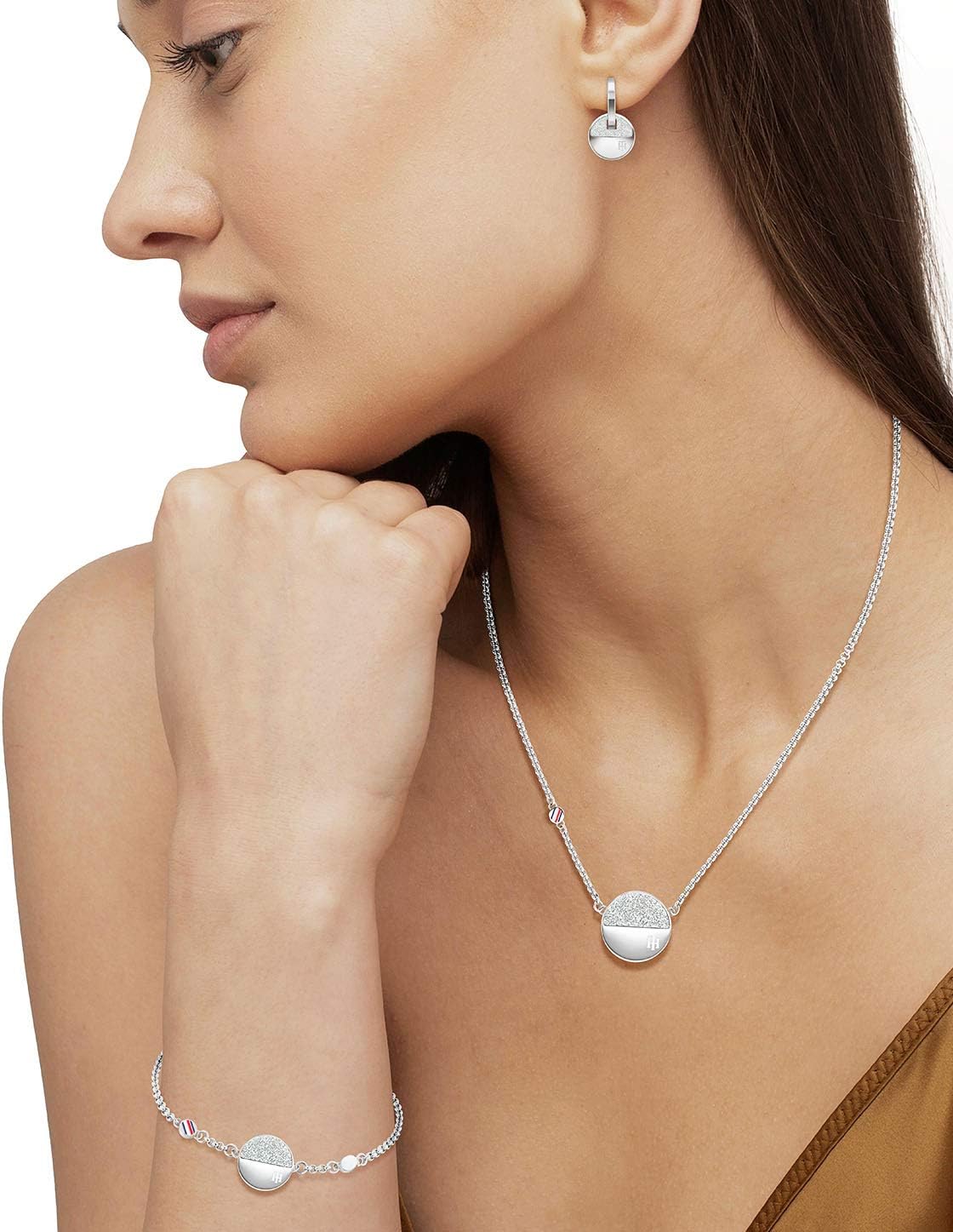 Thumbnail 2 de Tommy Hilfiger Jewelry orecchini pendenti a cerchio in acciaio inox 2780459