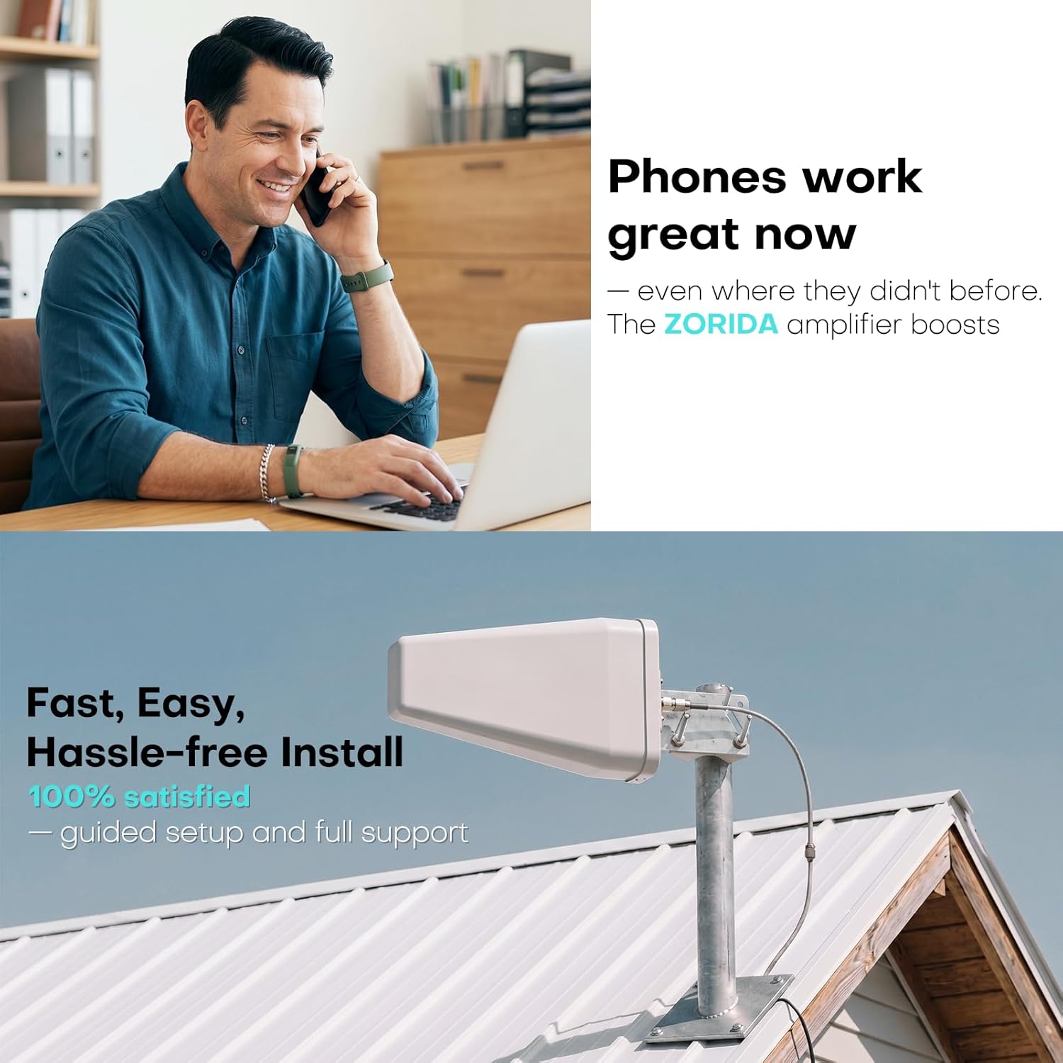 Thumbnail 4 de ZORIDA Cell Phone Booster 72dB