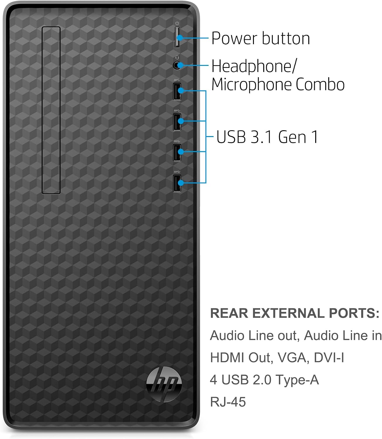 Detalle 1 de HP Desktop Tower with 16GB RAM