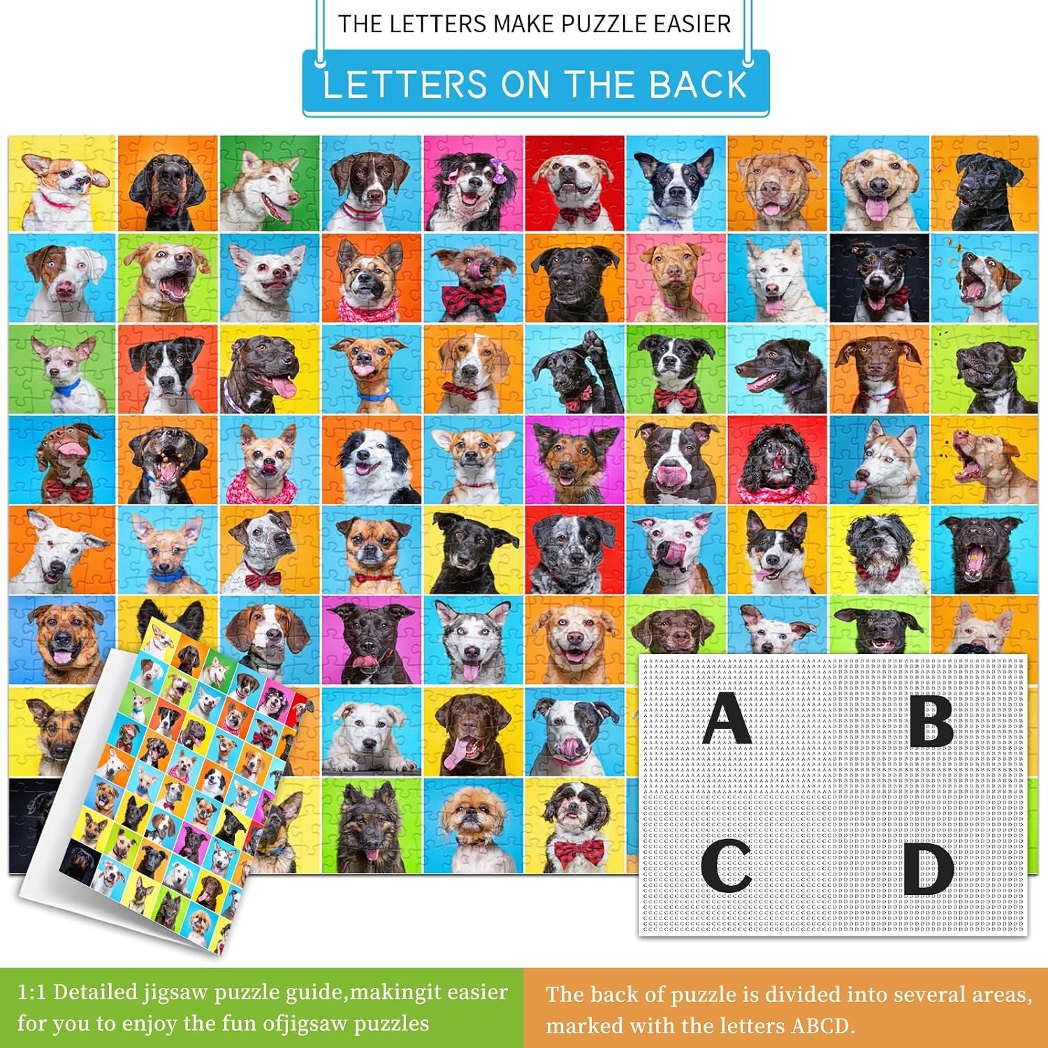 Thumbnail 1 de HUADADA Jigsaw Puzzles Dog Photo Studio – 1000 Piece Puzzle for Adults
