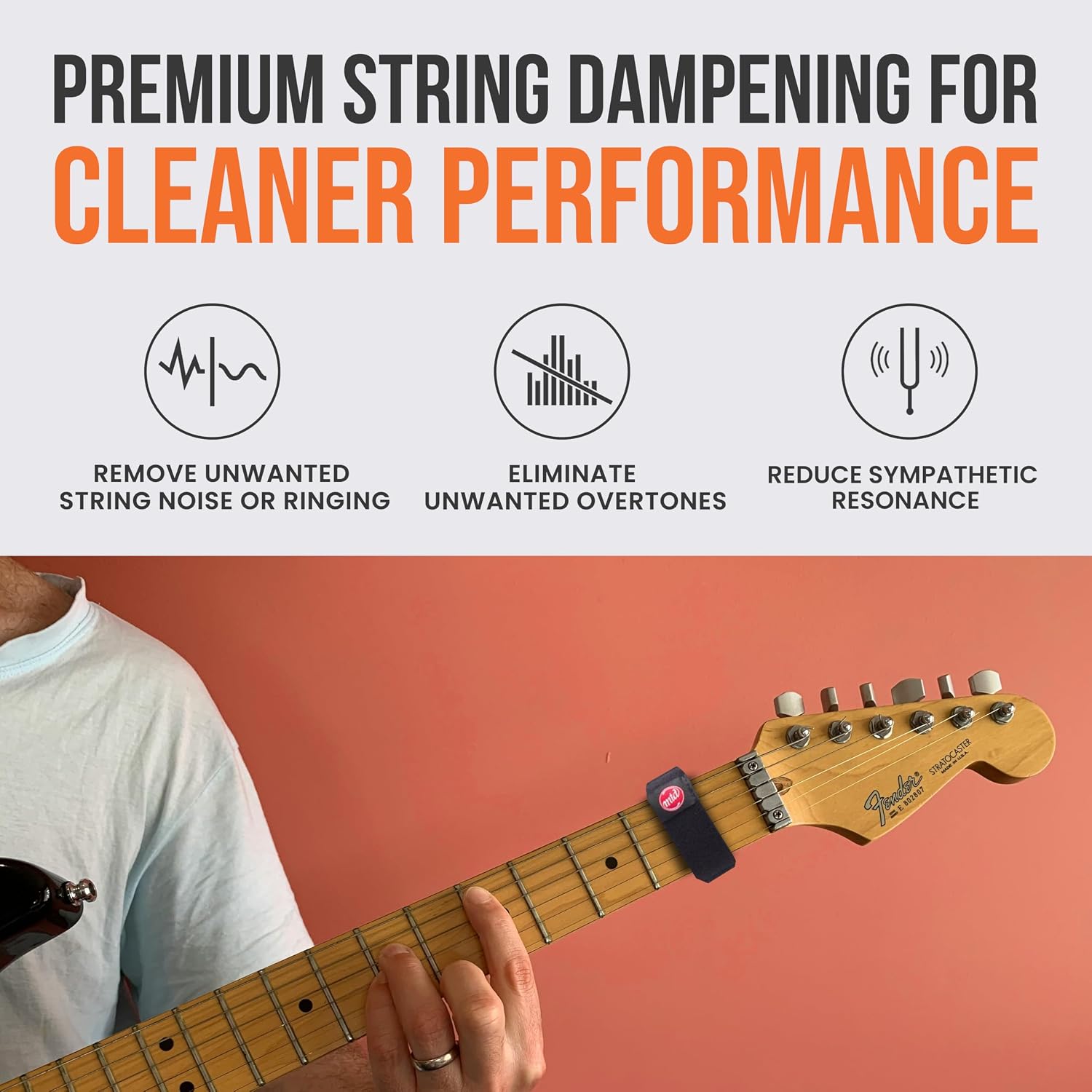 Detalle de Gruv Gear FW-MTD-3PK-MD FretWrap String Muter, 3-Pack, Medium MTD Edition