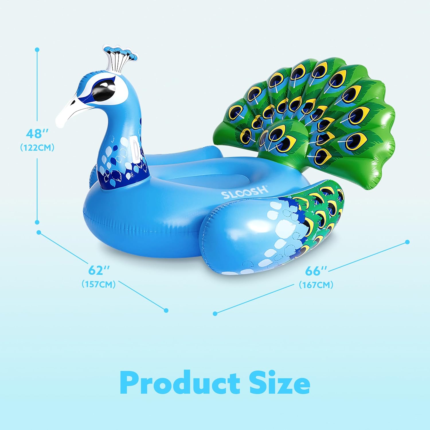 Thumbnail 5 de JOYIN Inflatable Peacock Pool Float – Giant Peacock Lounge for Adults