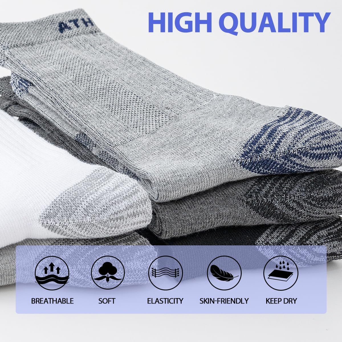 Thumbnail 4 de JOYNÉE athletic crew socks 10 pairs 10-13