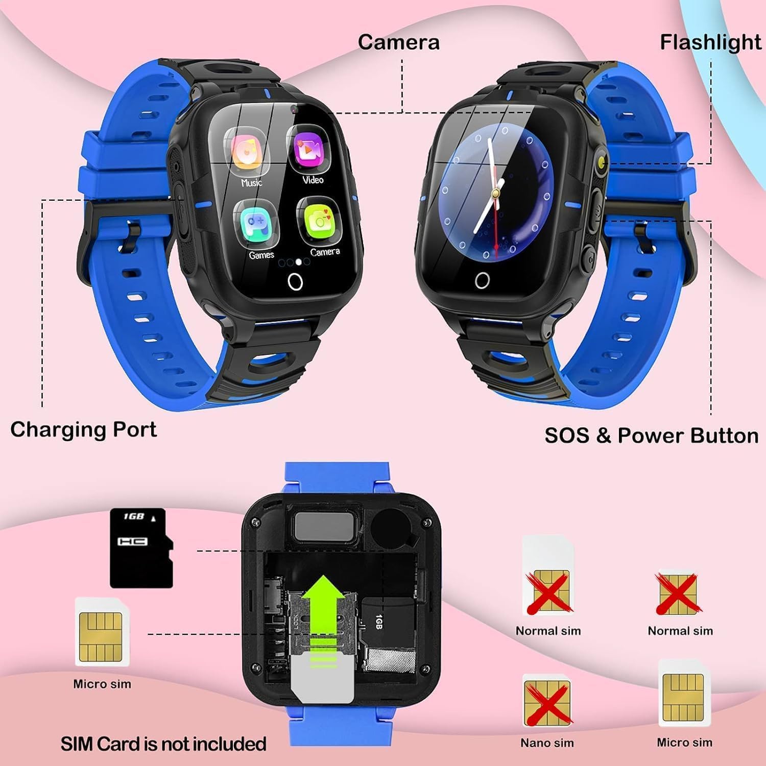 Thumbnail 6 de ELEJAFE Kids Smart Watch