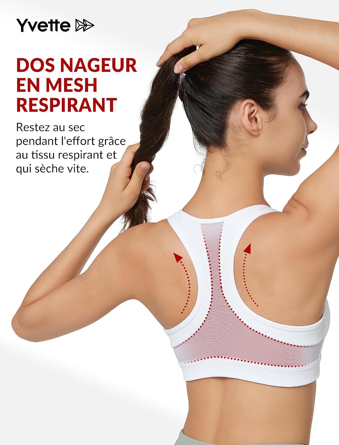 Detalle 2 de Yvette Soutien-Gorge de Sport Zippé 1 pièce