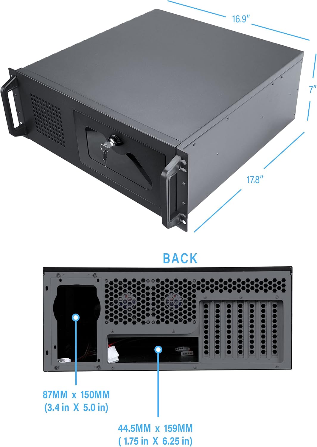 Detalle 2 de Rosewill 4U Server Chassis