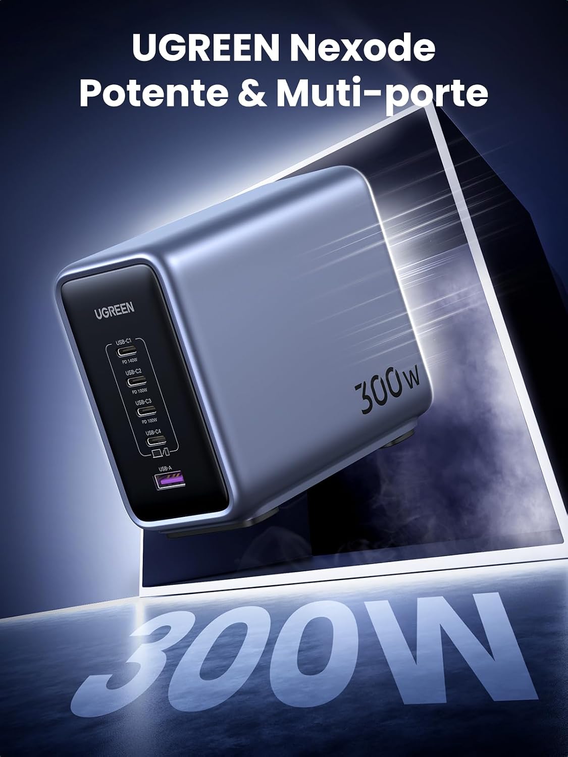 Detalle 2 de UGREEN Nexode Caricatore USB C GaN 300W
