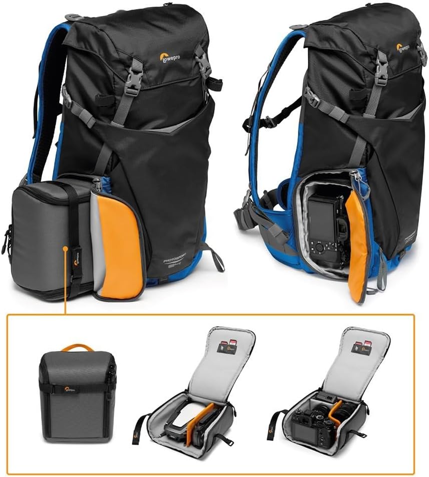 Thumbnail 2 de Lowepro PhotoSport BP 24L AW III zaino fotografico da hiking con inserto mirrorless rimovibile, blu e nero (compatibile Sony α7)