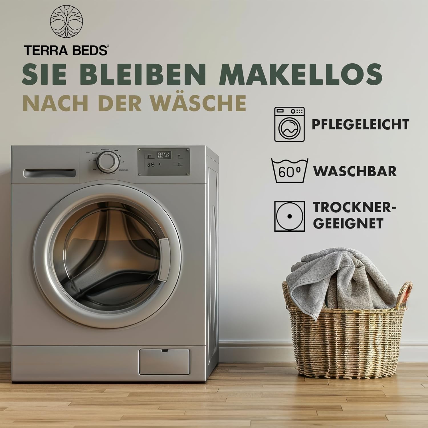 Thumbnail 6 de Terra Beds Kissenbezug 40 x 80 cm (Set mit 2) aus Jersey-Baumwolle, Oeko-Tex zertifiziert – Beige