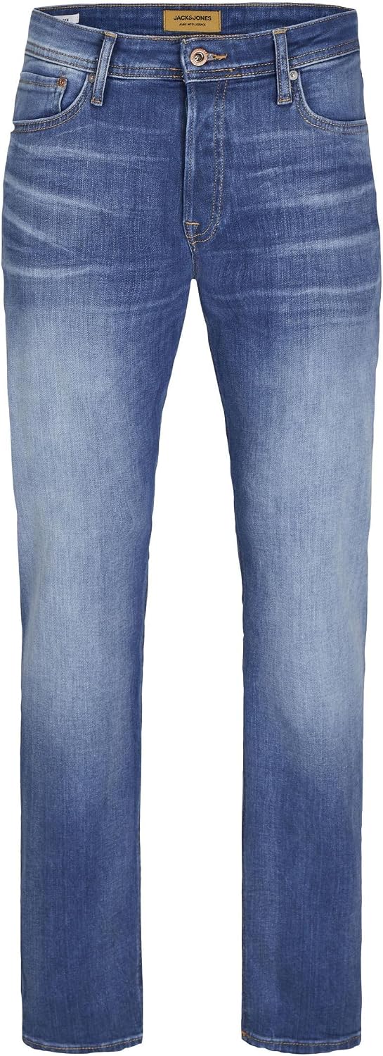 Detalle de JACK & JONES Men's Jeans: Classic Five-Pocket Denim with Added Stretch