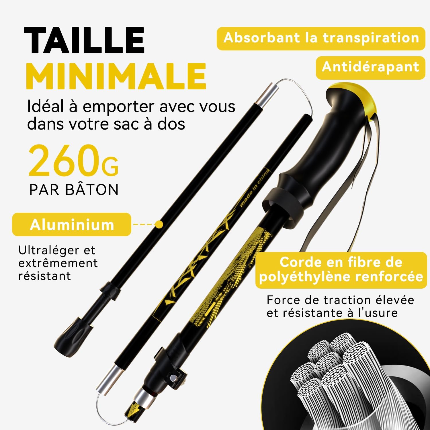 Thumbnail 1 de DOBESTS Bâtons de Randonnée Pliables