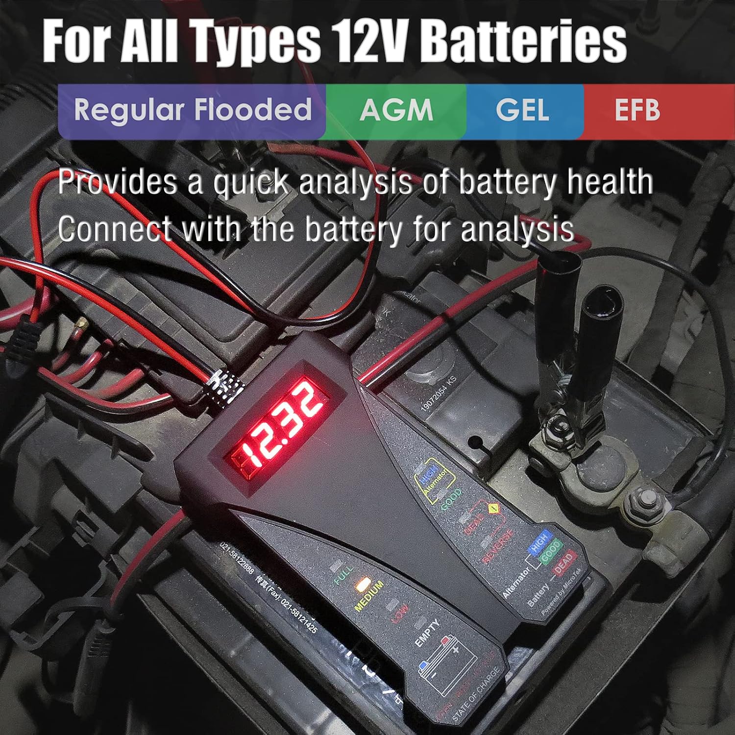 Thumbnail 4 de MOTOPOWER 12V Digital Battery Tester 4–20V