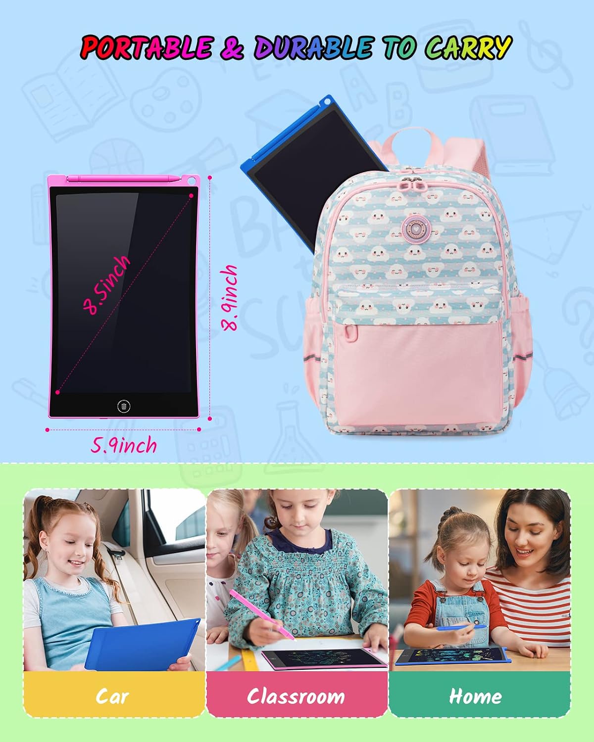 Thumbnail 5 de TECJOE 2 Pack LCD Writing Tablet 8.5 Inch
