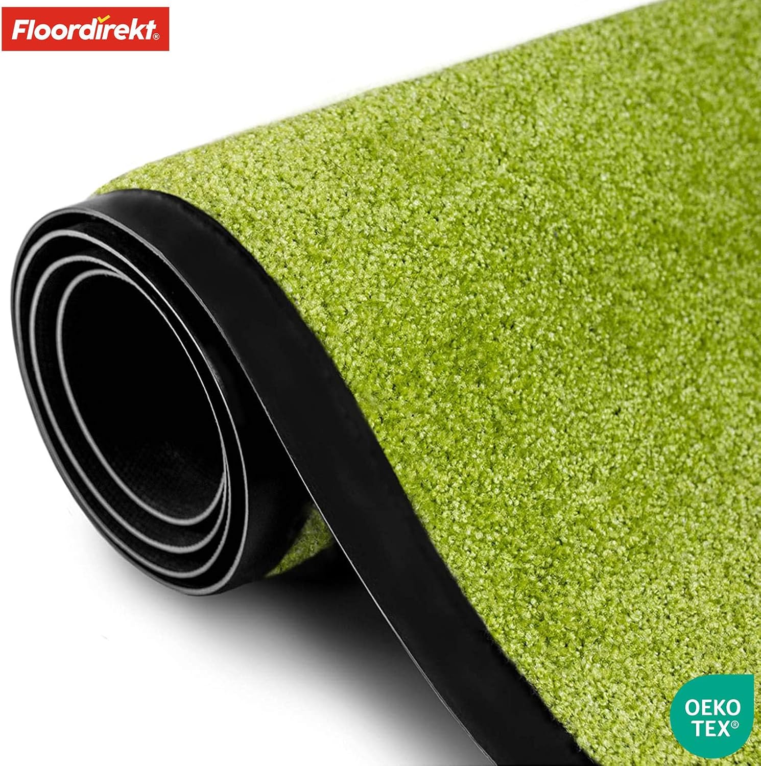 Detalle de Floordirekt Schmutzfangmatte Rhine – waschbar, grün, 60 × 90 cm