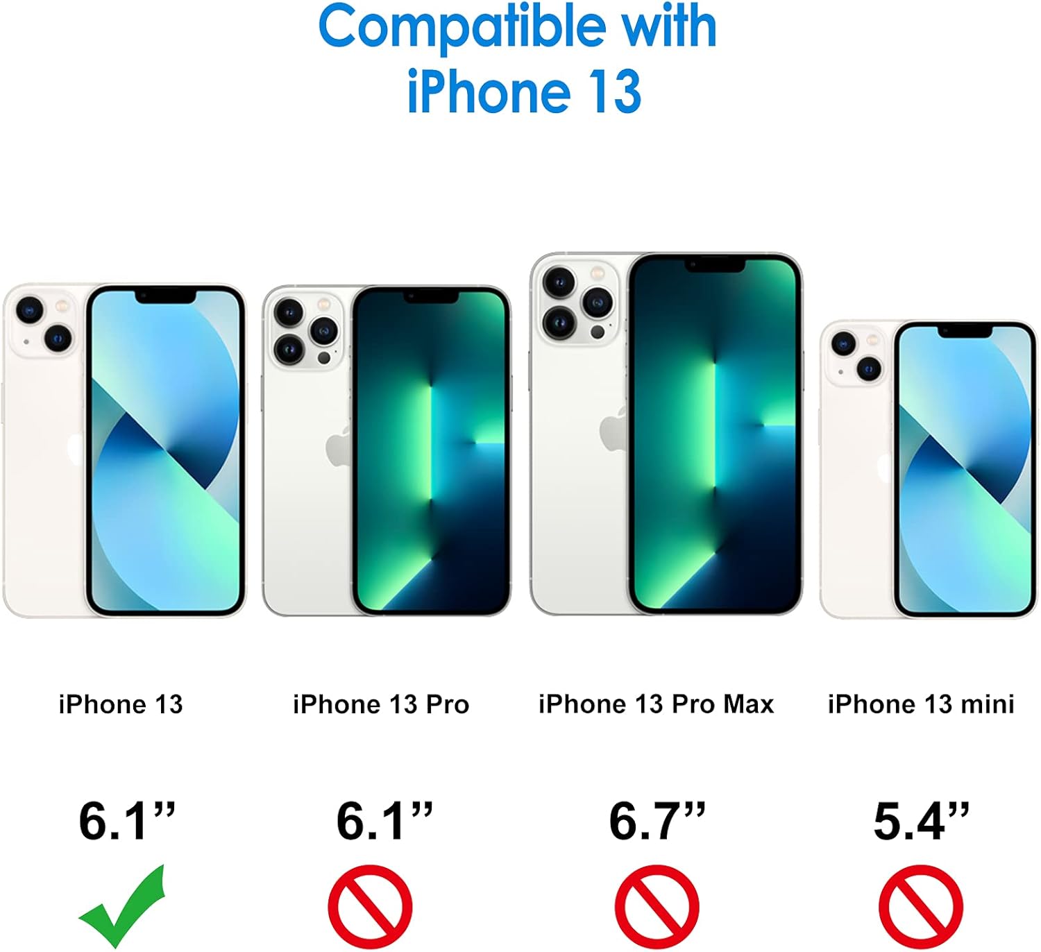 Thumbnail 1 de JETech Case for iPhone 13 6.1-Inch — Clear, Non-Yellowing, Shockproof Bumper Cover