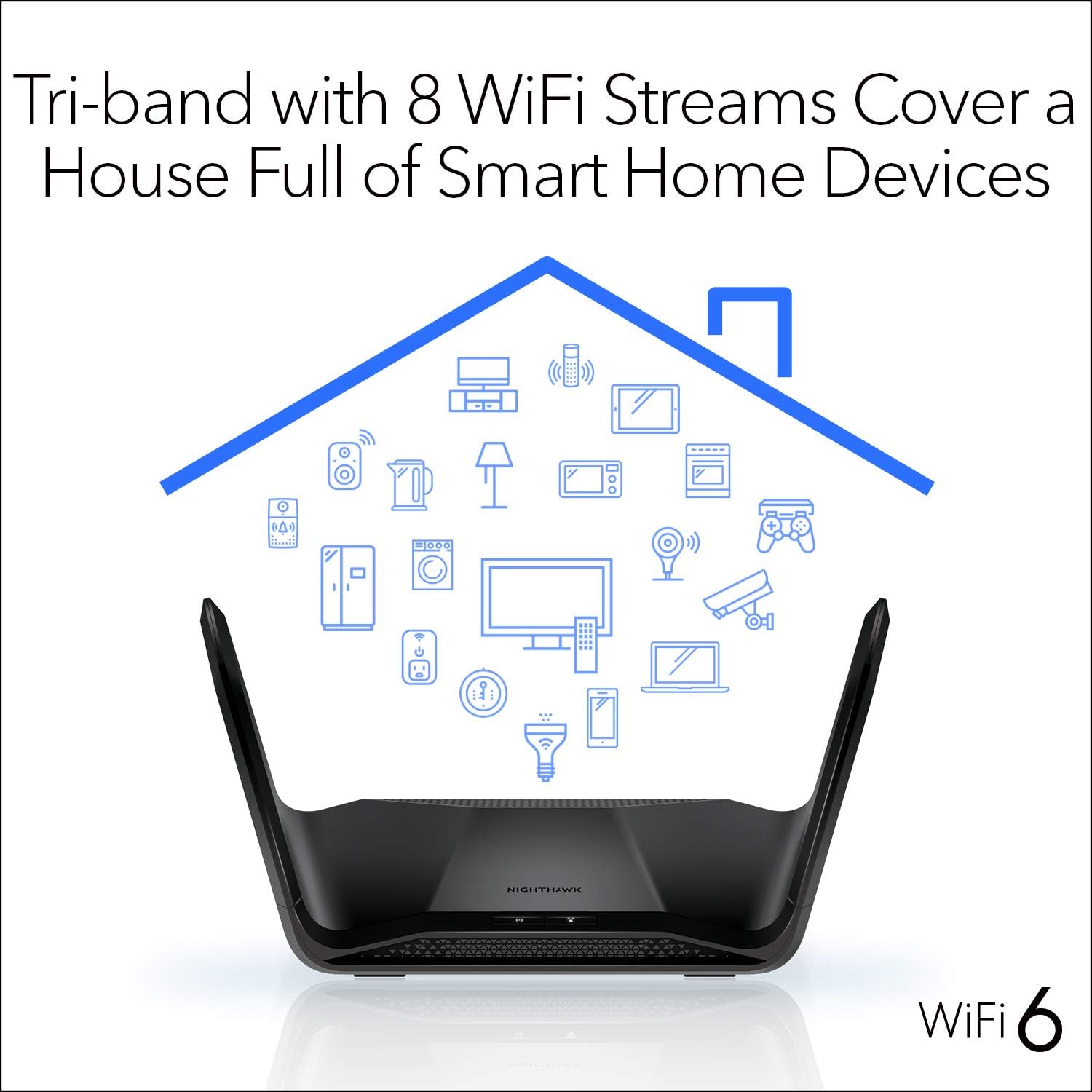 Thumbnail 2 de NETGEAR Nighthawk WiFi 6 Router (RAX70) – Dual-Band AX6000 with coverage up to 175 m²
