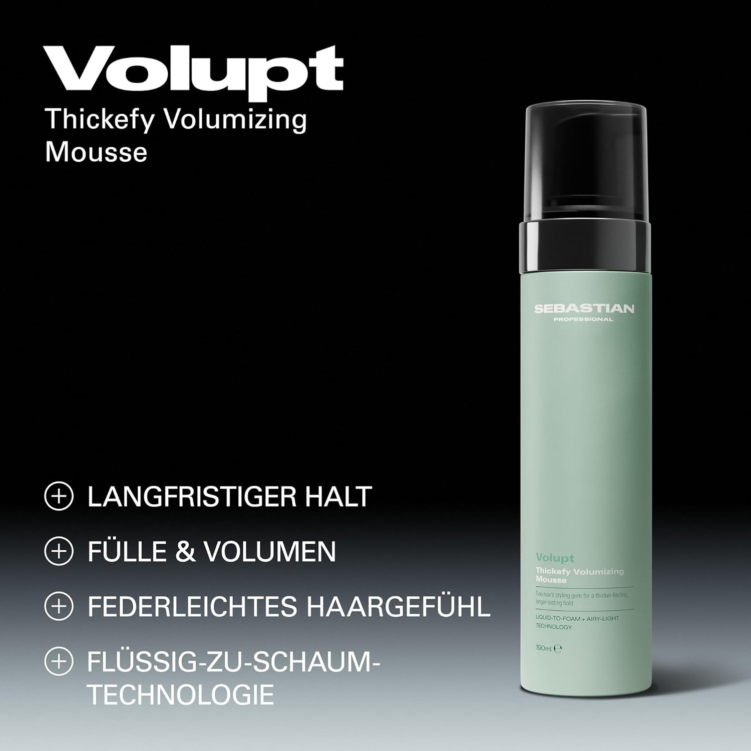 Thumbnail 2 de Sebastian Professional Volupt Thickify Volumizing Mousse – Styling-Mousse für feines Haar