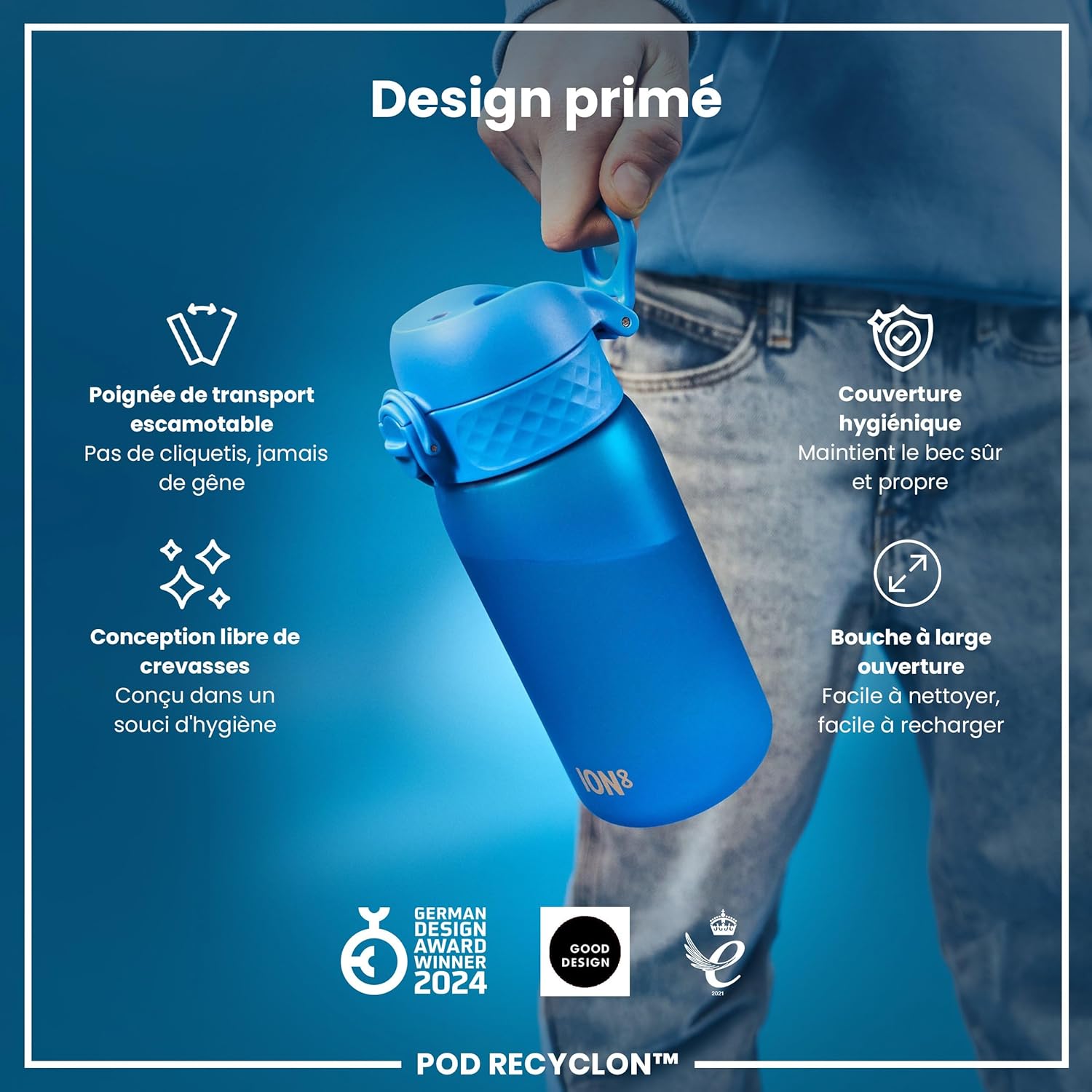 Thumbnail 6 de Ion8 Gourde Enfant 350 ml bleu