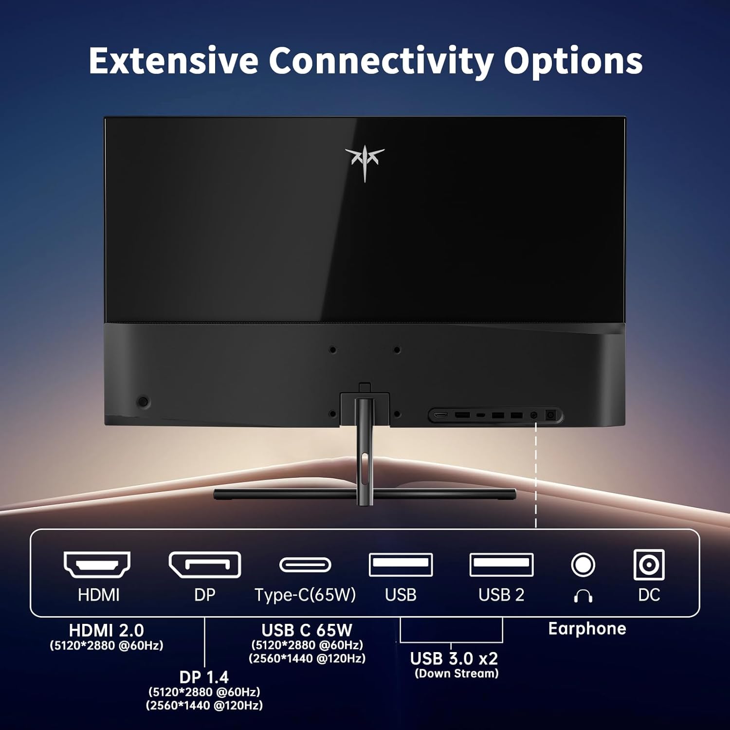 Thumbnail 6 de KTC 5K Monitor 27 Inch: Dual Mode 5K (5120x2880) at 60Hz / 2K at 120Hz
