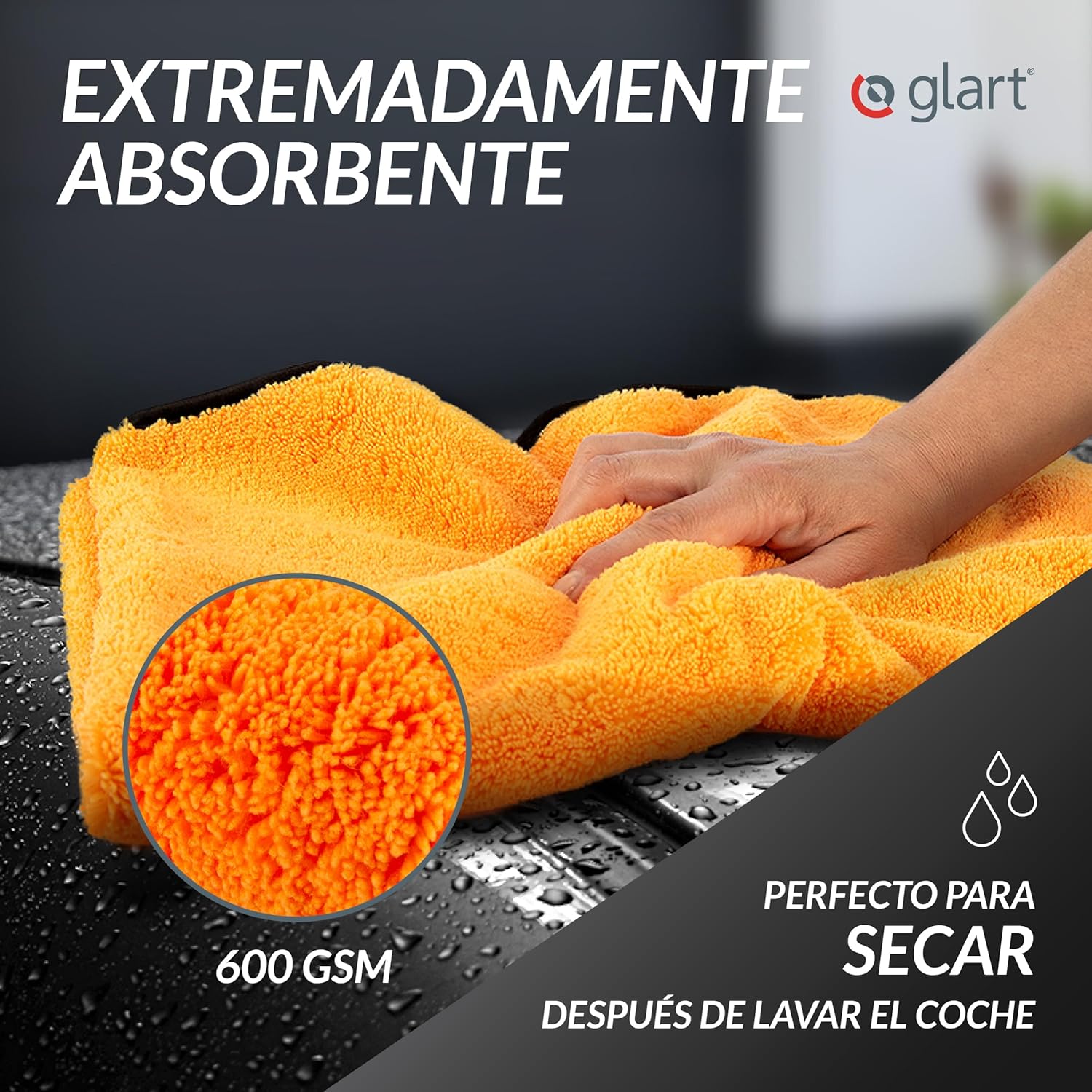 Thumbnail 2 de Glart 44WG Toalla secante XXL 90x60 cm naranja