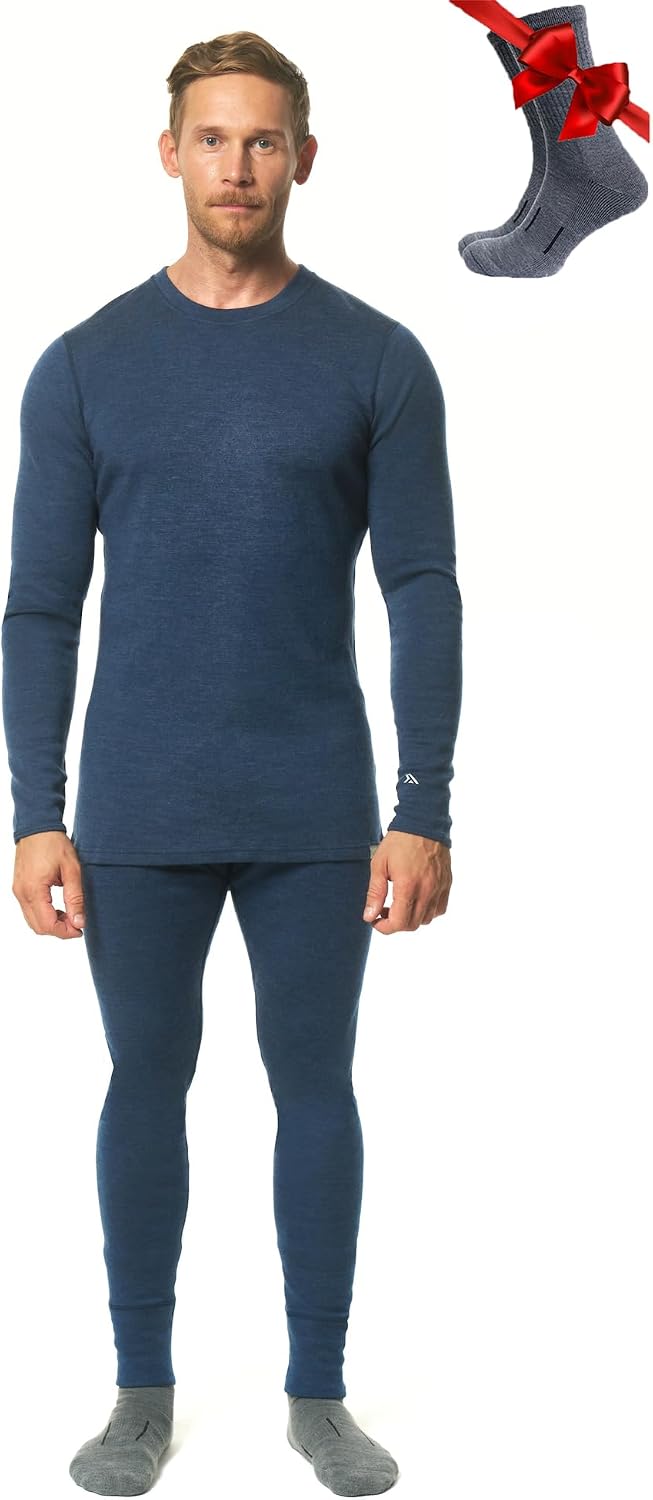 Detalle de Merino.tech Merino Unterwäsche Set Herren 100% Merino + 1 Merinowollprodukte