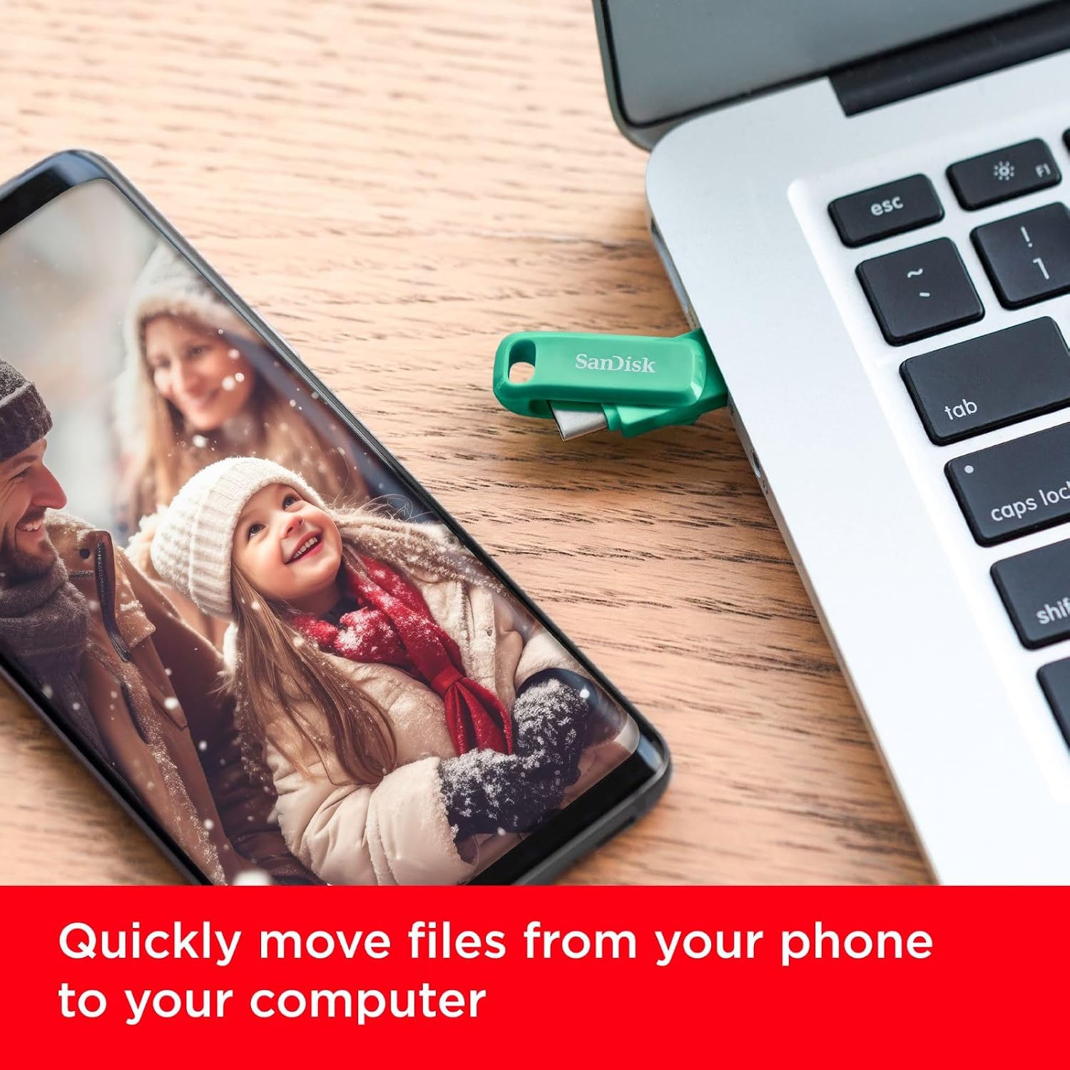 Thumbnail 4 de SanDisk Ultra Dual Drive Go USB Type-C 128 GB (Absinth Grün) – 2-in-1 Smartphone-Speicher für USB-C & USB-A