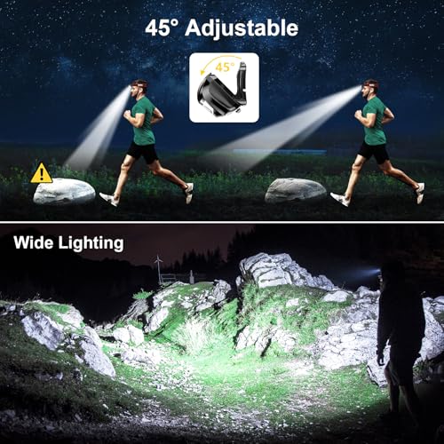 Detalle 2 de Gritin Linterna Frontal LED 2 Pack con COB Super Brillante y 3 Modos