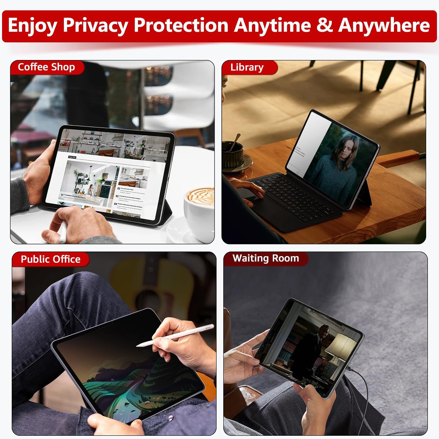 Thumbnail 2 de BERSEM Protector Privacidad para iPad Air 11" M3/M2