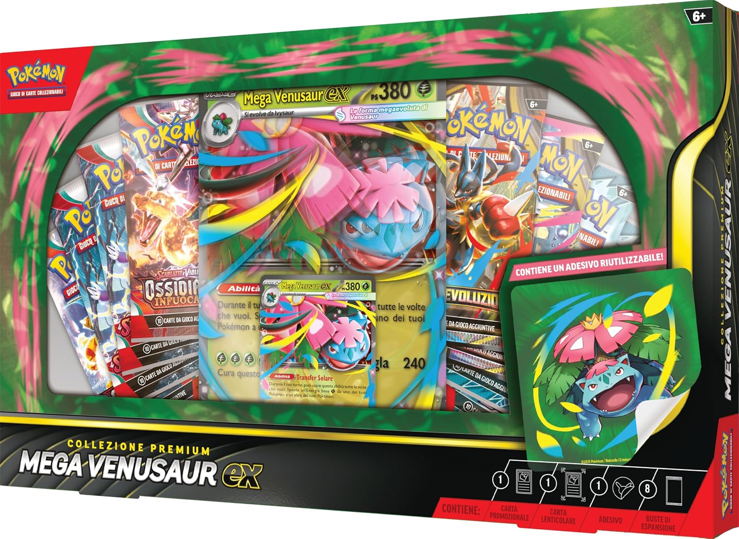 Detalle 2 de Pokémon collezione premium Mega Venusaur-ex con 8 buste