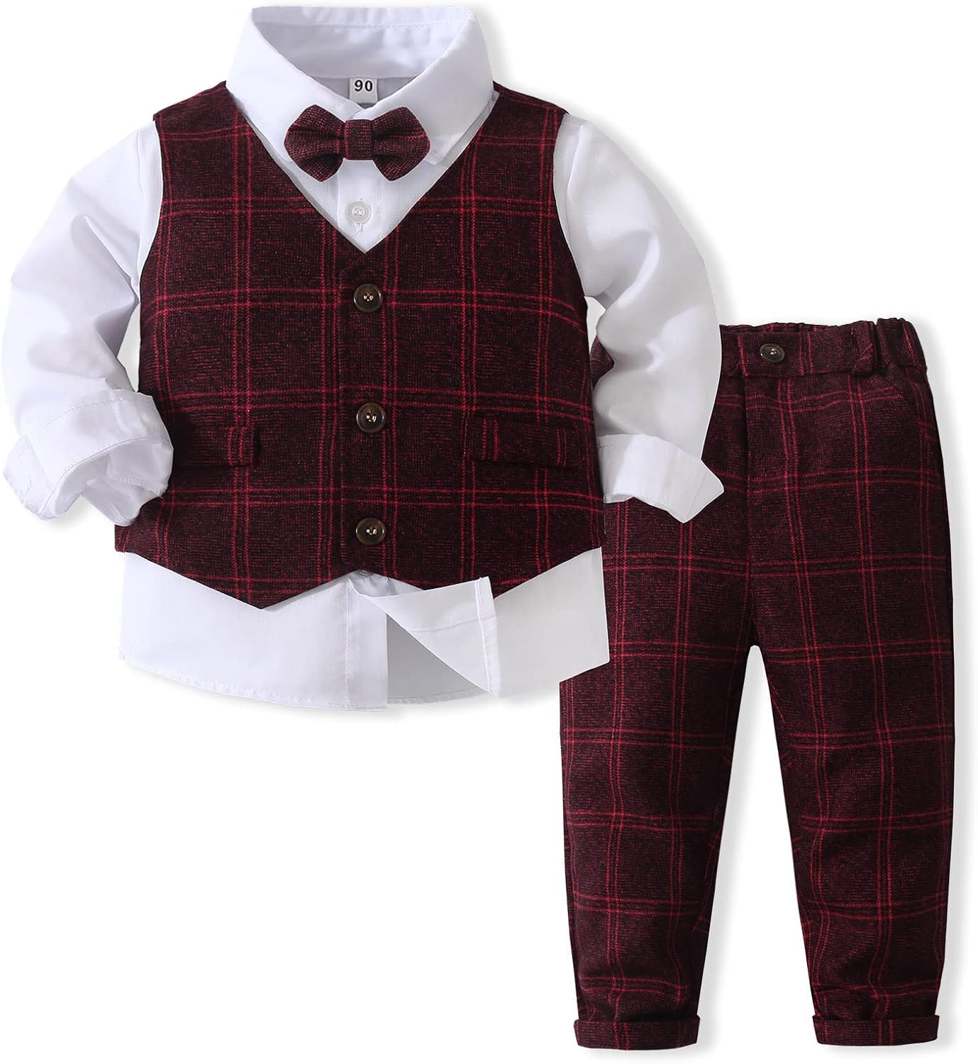 Thumbnail 5 de Boys 3Pcs Casual Suit set with Bowtie