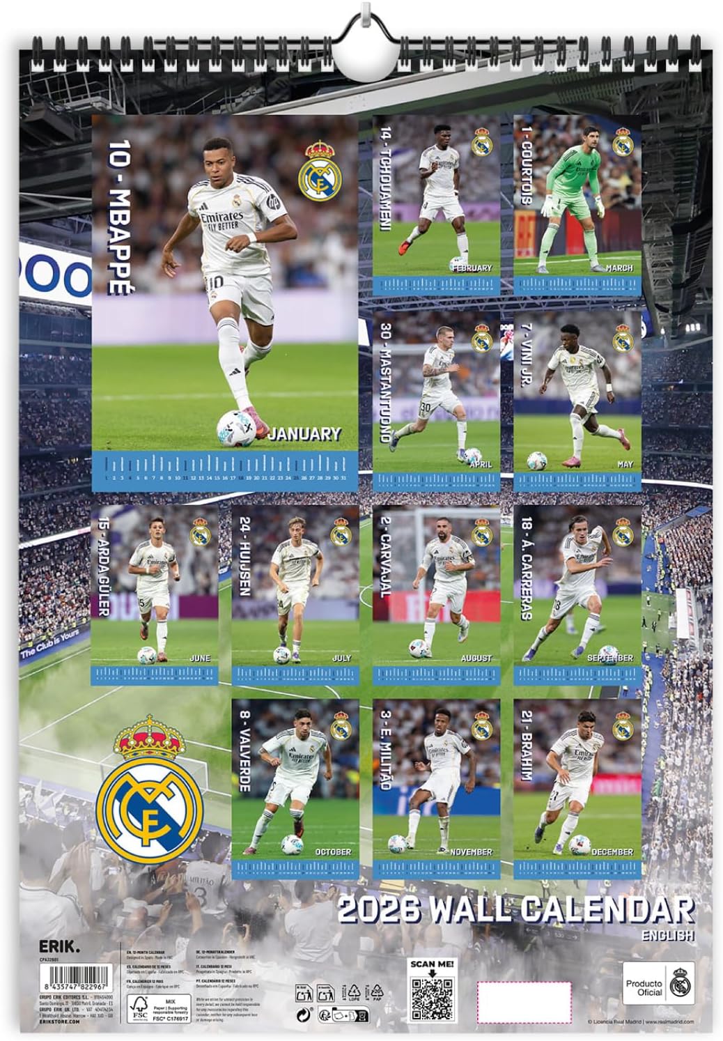 Detalle 2 de Grupo Erik A3 Wall Calendar 2026