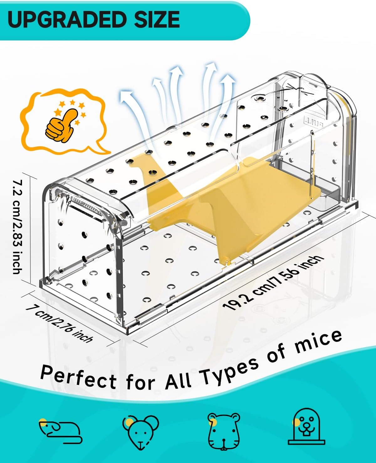 Detalle 2 de Humane Mouse Traps Indoor Outdoor: Safe, Reusable Catch-and-Release for Homes & Pets