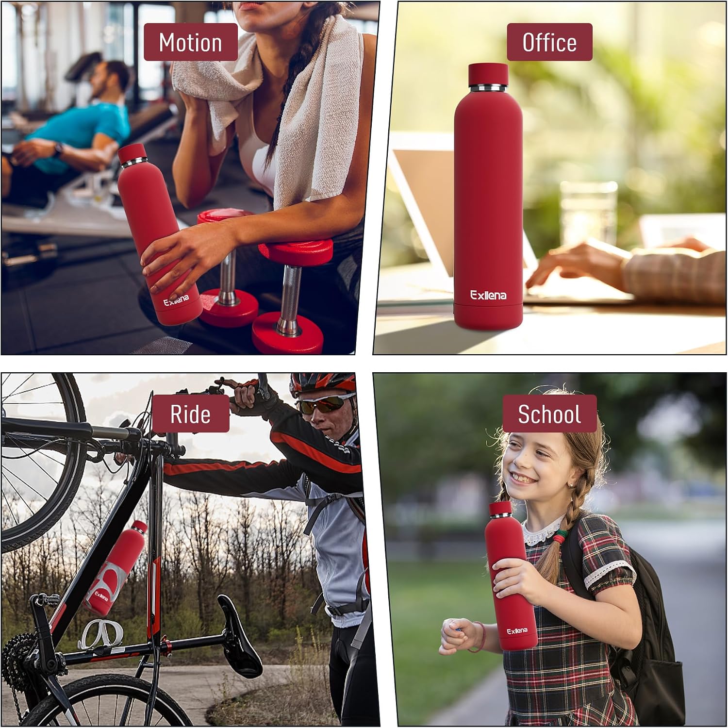 Detalle de Insulated 1L Exllena water bottle