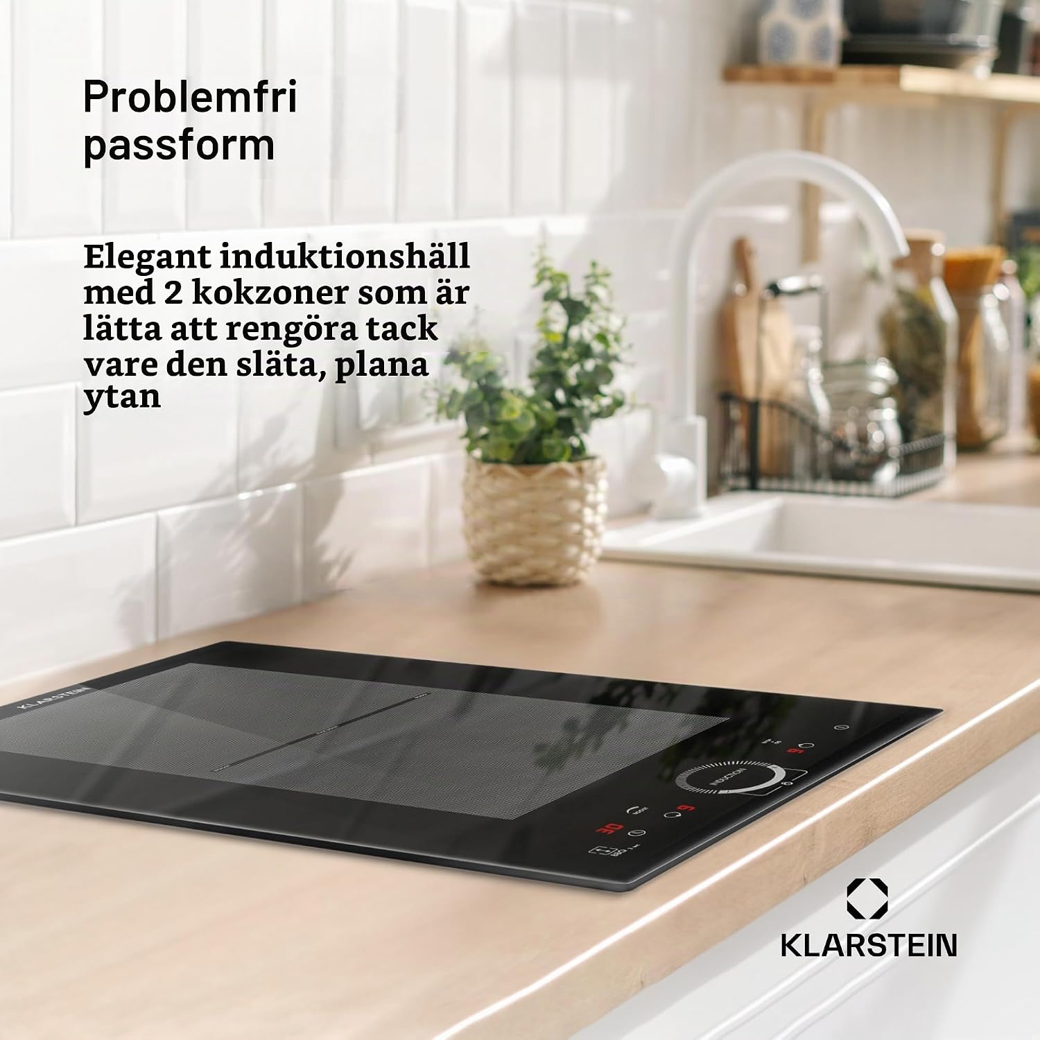 Detalle 2 de Klarstein Delicatessa Slim Domino induktionshäll med flexzon och timer
