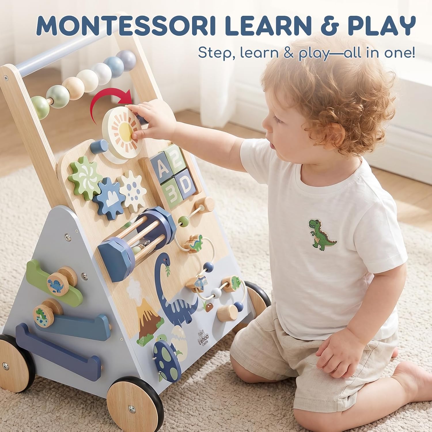 Thumbnail 6 de Lehoo Castle Dinosaur Wooden Baby Walker Montessori Toy