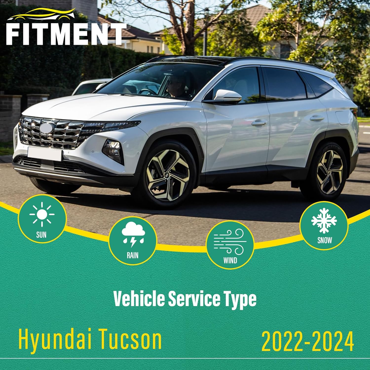 Thumbnail 2 de OEM-Quality Wiper Blade Set (Pack of 3) for 2022–2024 Hyundai Tucson (Not for Hybrid) — Front 26in + 16in, Rear 11in