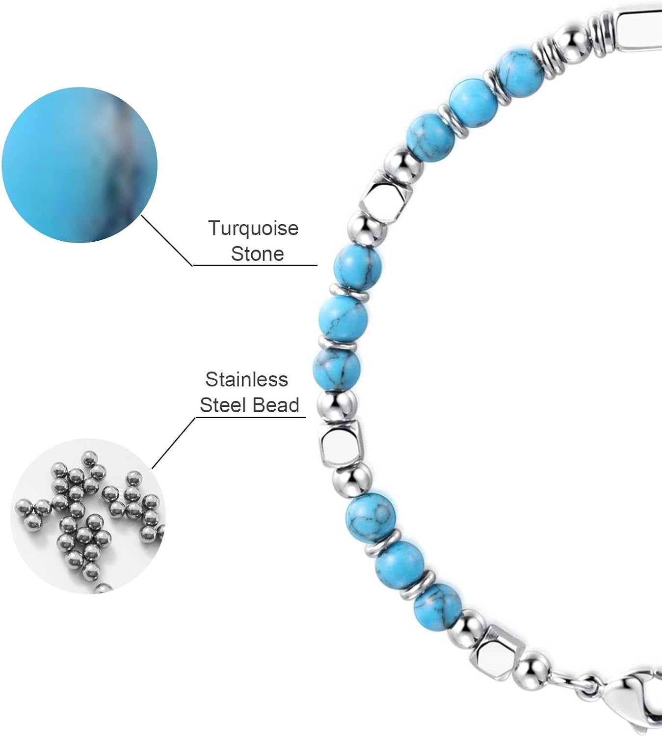 Detalle 1 de SIUMAL bracciale bohémien in pietra naturale
