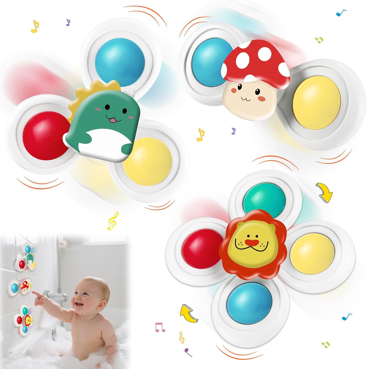 Tapvai 3 Pcs Gioco Seggiolone Ventosa