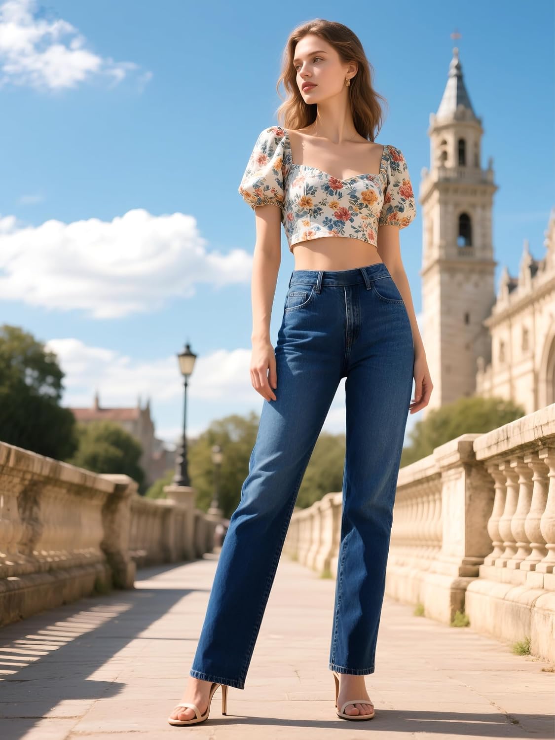Detalle de LaiEr Women's High Stretch Yoga Jeans: Skinny, Hip-Lifting & Pocket-Ready Micro Bootcut Trousers