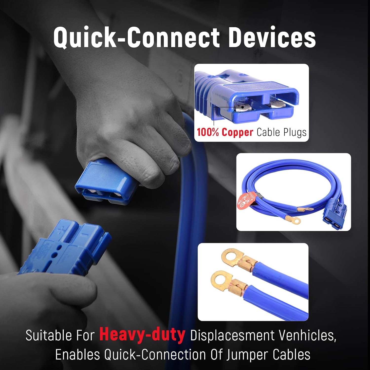 Detalle 2 de TOPDC Jumper Cables 30 ft 800A