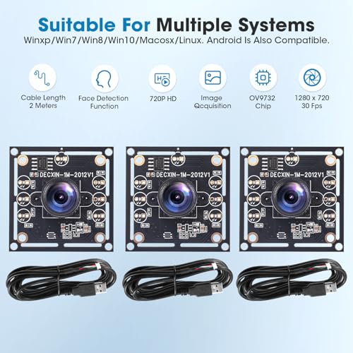 Thumbnail 3 de VeftBltrem 3 PCS OV9732 Camera Module 100 Degrees for Autodarts Dart Camera System