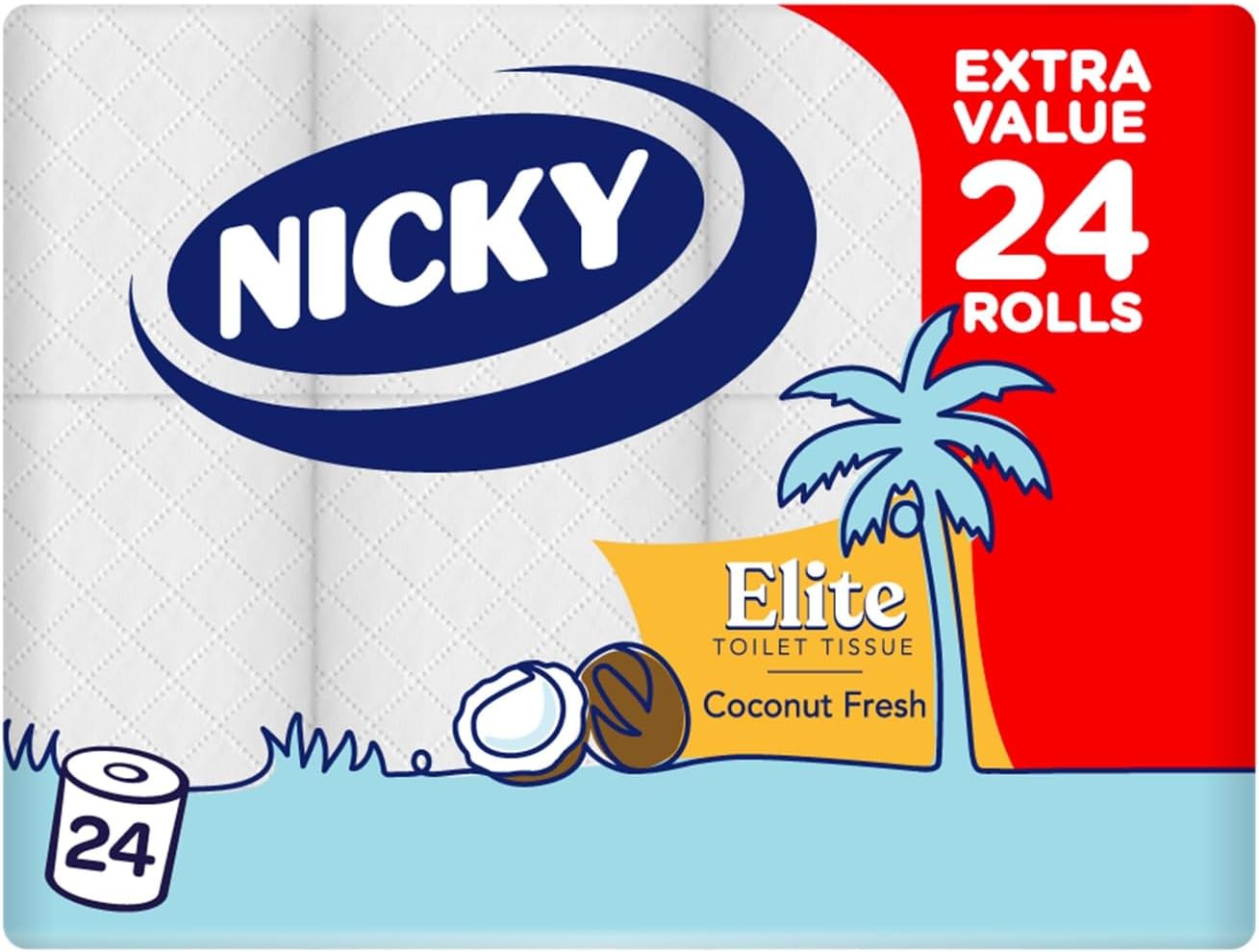 Detalle 2 de Nicky Elite 24 Rolls of Toilet Tissue, 3-Ply