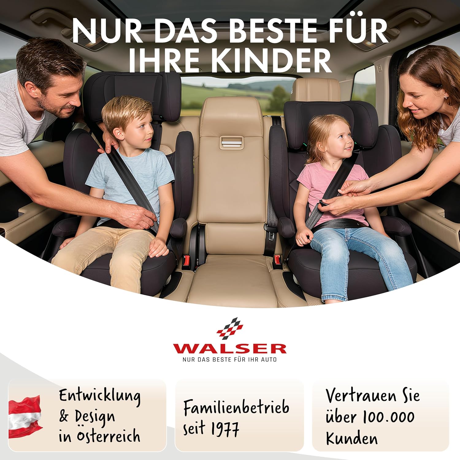 Detalle de WALSER Premium Kindersitz Numa 2in1 – unbequeme Bequemlichkeit trifft Sicherheit