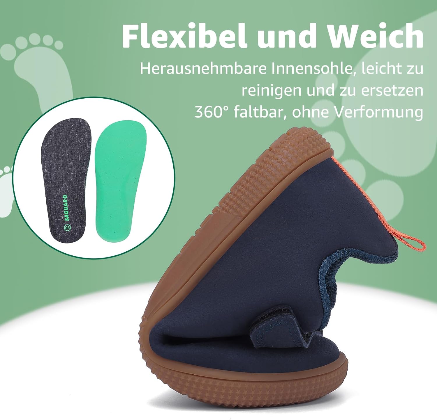 Thumbnail 5 de SAGUARO Barfußschuhe Kinder – Barfuß Sneaker, breiter Vorderfuß, Innen- und Außenbereich, Größe 25–36
