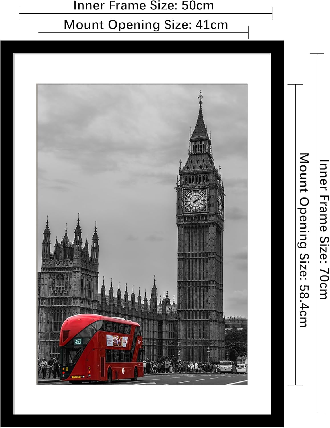 Thumbnail 1 de Tinkeps 50x70cm Black Frame picture frame