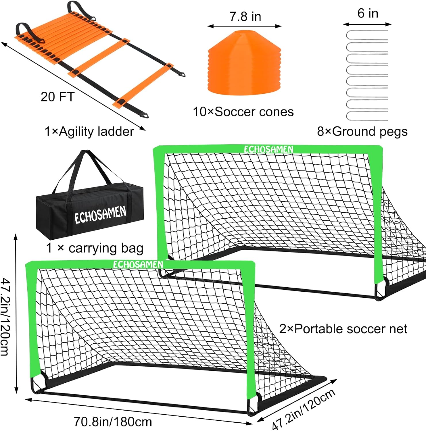 Detalle 2 de Kids Soccer Goals 6 x 4 ft Set